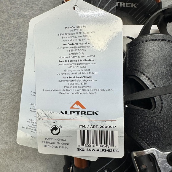 ALPTREK 825 Snowshoe Kit Medium Lightweight Aluminum Orange Winter Snow Outdoor - Picture 7 of 9